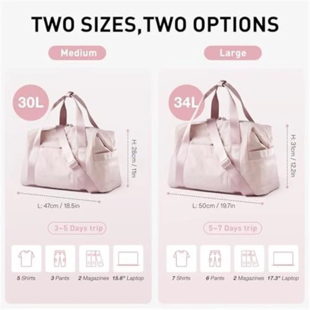 Gym Bag for Women Travel Duffel Bag Weekender Carry On Tote Workout Dance Bag